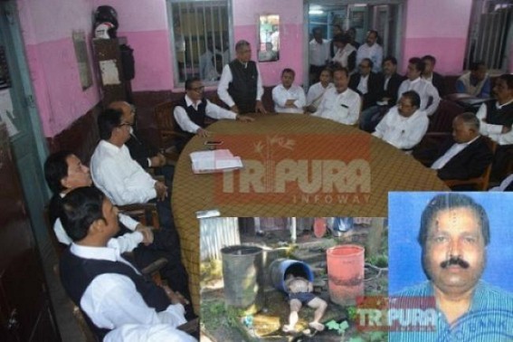 Tripura lawyers to lodge massive protest demanding arrest of slain lawyerâ€™s murderers : State reels under lawless Era, Criminals rule under incompetent SP West 